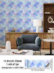 1 卷彩色几何简约图案儿童房装饰壁纸，自粘防水自粘贴纸，可撕下并粘贴，适用于儿童房卧室、幼儿园墙壁美化柜台家具改造翻新，三种尺寸可选：11.81 * 47.24、11.81 * 94.49、11.81 * 141.73 英寸 - 彩色 - 查看 14