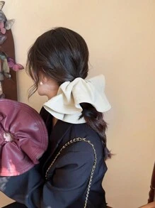 1pc Vintage Large Brim Leather Hair Scrunchie, High-End Simple Fashion New Design 2024 Scrunchies Hair Ties Scrunchy Hair Ties