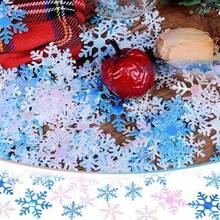 600pcs Colorful Snowflake Tabletop Decor, Paper Artificial Snow Flakes For Christmas Party, Birthday Party, Blue, White, Glitter, Suitable For Holiday Gatherings, Birthdays, Weddings, Table Decorations - Multicolor - View 1