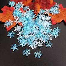 600pcs Colorful Snowflake Tabletop Decor, Paper Artificial Snow Flakes For Christmas Party, Birthday Party, Blue, White, Glitter, Suitable For Holiday Gatherings, Birthdays, Weddings, Table Decorations - Multicolor - View 7