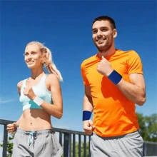 1 Pair Of Sweat-Absorbent, Breathable Sports Wristbands For Exercise, Football, Basketball, Running Gym Accessories