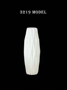 1pc Nordic Style White Vase, Plastic Vase With Creative Asymmetrical Shape, Suitable For Home Decor, Weddings, Parties, Holidays, Modern Desktop Decoration, Floral, Dried Flowers, Landscape Plants Rama Decoration Rama Gifts Birthday Graduation