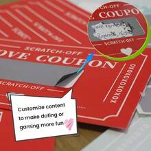 Thẻ cào xổ số lãng mạn 5/10 thẻ, Thẻ trò chơi để bàn tự làm cho tiệc đêm Valentine lãng mạn, Thẻ hẹn hò sáng tạo của cặp đôi, Thẻ chúc mừng ngày lễ kỷ niệm, Thẻ trò chơi vợ chồng, Quà tặng lãng mạn cho các cặp đôi - Nhiều màu - Xem 4