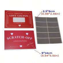 Thẻ cào xổ số lãng mạn 5/10 thẻ, Thẻ trò chơi để bàn tự làm cho tiệc đêm Valentine lãng mạn, Thẻ hẹn hò sáng tạo của cặp đôi, Thẻ chúc mừng ngày lễ kỷ niệm, Thẻ trò chơi vợ chồng, Quà tặng lãng mạn cho các cặp đôi - Nhiều màu - Xem 2