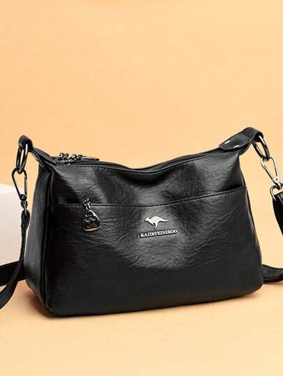 KAIDIFEINIROO New Women's Shoulder Purse Bag Fashion Atmosphere Crossbody Messenger Bag Women's Large-Capacity Mother Handbag Soft Leather Bag