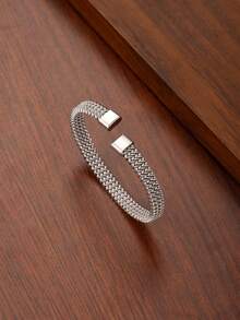 1 chiếc vòng tay cáp thép không gỉ tối giản dành cho nam, có thể xếp chồng lên nhau, thích hợp để đeo hàng ngày - vòng đeo tay - Xem 11