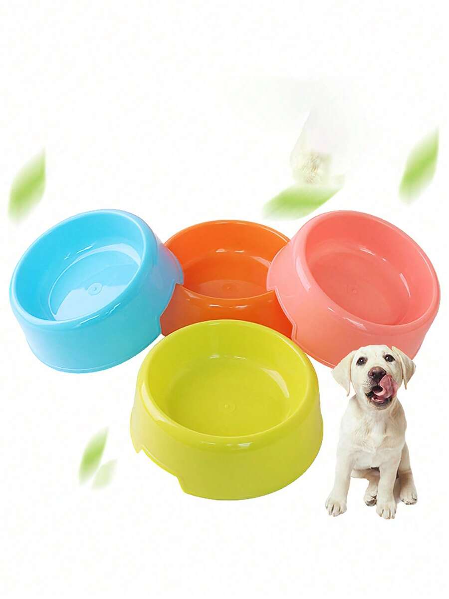 2 件装宠物用品批发塑料宠物碗狗猫食碗糖果色圆形 - 彩色 - 查看 1