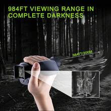 1080P 高清数码夜视单筒望远镜，配备 128GB 全黑观察和 7 速 - 非常适合户外狩猎、露营和监视！