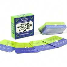 晚餐后的娱乐活动 50 个有趣的难题晚餐聚会对话纸牌游戏，游戏，棋盘游戏，纸牌游戏，棋盘游戏，成人纸牌游戏，塔罗牌 - 銀色 - 查看 7