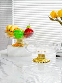1 件金边塑料水果架、小吃篮、水果托盘、多用途经典欧式篮子，适用于酒店、KTV、客厅、餐厅、婚礼派对、桌面装饰、房间装饰 - 彩色 - 查看 7