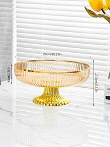 1 件金边塑料水果架、小吃篮、水果托盘、多用途经典欧式篮子，适用于酒店、KTV、客厅、餐厅、婚礼派对、桌面装饰、房间装饰 - 彩色 - 查看 8