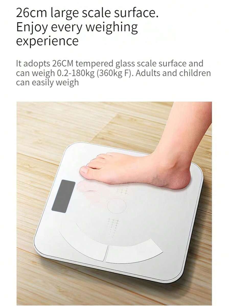 圣诞礼物体脂秤，小型可充电精准电子体重秤，家用体重秤 - 彩色 - 查看 1