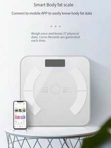 圣诞礼物体脂秤，小型可充电精准电子体重秤，家用体重秤 - 彩色 - 查看 4