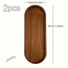 1/2/3 piezas Bandeja de madera de acacia, bandeja para desayuno, bandeja para comedor/cocina, bandeja para frutas, bandeja para café, bandeja para té, bandeja para aperitivos, pieza decorativa para la sala de estar, adecuada para hoteles, restaurantes, hogares, fiestas, Acción de Gracias, Navidad, Año Nuevo, bandeja multiusos para exteriores