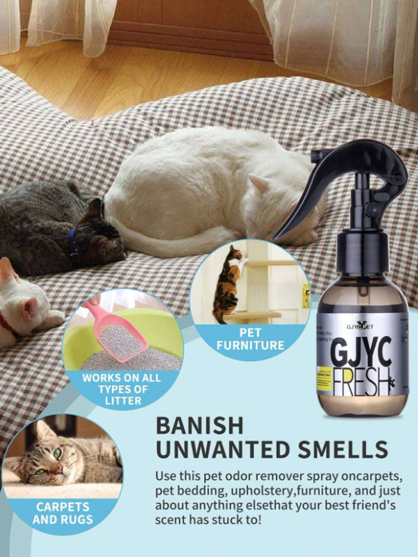 Pet Deodorant Spray For Dogs And Cats,Cat Litter And Dog Cage