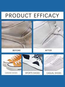 jakehoe 1/2/3pcs White Shoe Foam Cleaner, Multi-Function Stain Remover For Yellowed Shoes, Portable Shoe Care Cleaning & Deodorizing, Includes Christmas Decoration As Gift (Random Style) - Multicolor - View 7