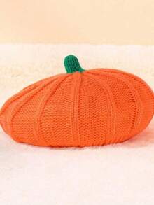 1 chiếc mũ bí ngô đan cho gia đình/cha mẹ-con cái mùa thu/đông, mũ ấm cho lễ Halloween, lễ Tạ ơn, tiệc ngày lễ, trang phục - Nhiều màu - Xem 3