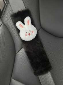 1件/2件汽车安全带肩套毛绒可爱兔熊安全带保护套内饰装饰适合春秋冬季使用 - 均碼 - 查看 8