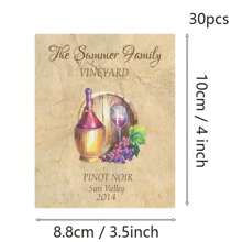30pcs Wine Labels, Photo Wine Label Template, Minimalist Wedding Favor, Custom Wine Label, Personalized Gift, Wine Gift Label - Multicolor - View 23