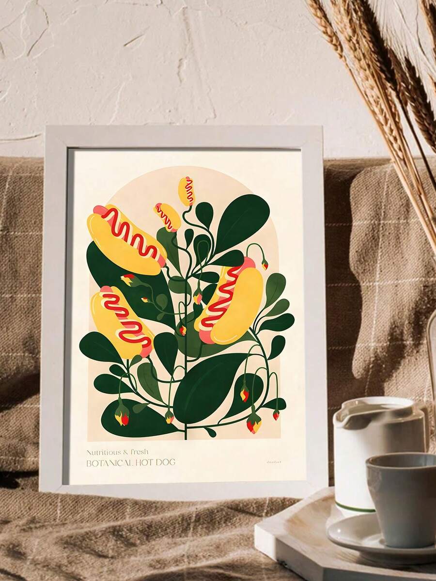 1 张艺术帆布海报 - 鲜艳的花卉图案，无框，适合卧室、办公室、客厅、咖啡厅、酒吧的室内墙壁装饰 - 独特的装饰艺术、现代、复古风格艺术品，适合春季、冬季 - 彩色 - 查看 1