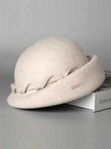 新款秋冬女士羊毛贝雷帽，时尚百搭大围礼品帽，卷边碗帽