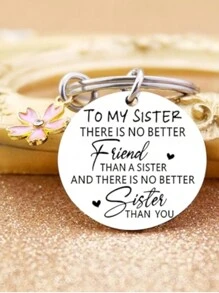 Sister Keychain, Gift For Female Friend, Birthday Gift For Women Friendship, Friendship Gift For Her, Christmas Gift, Stainless Steel, Casual, Cute, Elegant Car Accessories Bag Charm School Goth Y2k