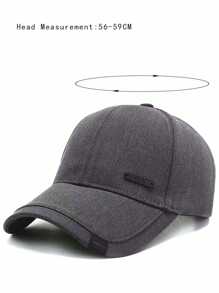 1 pieza Gorra de béisbol para hombre con logotipo Hua, gorra casual ajustable para protección solar de primavera y otoño - Gris Oscuro - Ver 4