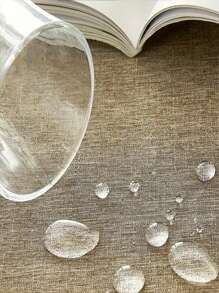 1 件防水仿亚麻桌布，竹纹理，经典款式抗皱柔软桌布，适用于餐厅、厨房、咖啡厅、餐厅、餐饮、婚礼、早午餐、户外露台和节日 - 摩卡棕 - 查看 5