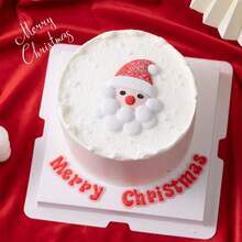 1 bộ đồ trang trí bánh sinh nhật ông già Noel giáng sinh, đồ trang trí bánh mềm để nướng - Nhiều màu - Xem 4