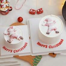 1 bộ đồ trang trí bánh sinh nhật ông già Noel giáng sinh, đồ trang trí bánh mềm để nướng - Nhiều màu - Xem 10