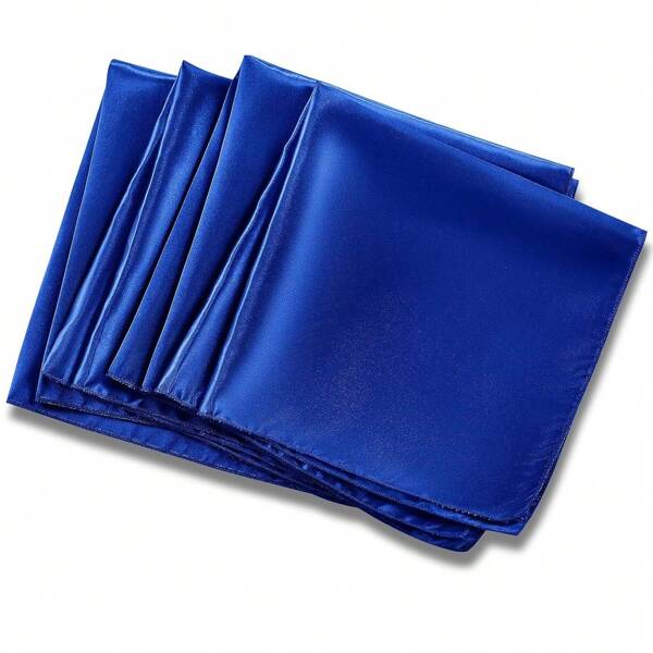 12 piezas de servilletas de tela de satén de poliéster, cuadradas de 11.8"X11.8" y 17"X17", unicolor, para decoración de boda/fiesta/hotel/restaurante, cafetería, evento campestre, fondo de fotografía de comida