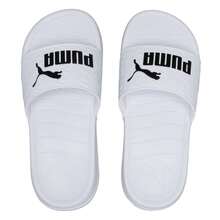 PUMA 男女款户外休闲拖鞋 轻便透气情侣鞋 居家凉鞋 395420-02 - 白-黑色 - 查看 3