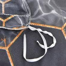 Bộ 3 vỏ chăn mềm họa tiết lục giác kiểu Play Style, gồm 1 vỏ chăn, 2 vỏ gối cho giường đôi/giường đôi/giường Queen/giường King/giường California King - Chống co rút và phai màu - Mềm mại và thân thiện với da/Dễ chăm sóc, bộ đồ giường phòng ngủ đa năng bốn mùa - Màu xanh lam - Xem 11