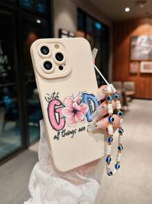 1 件白色眼睛字母印花苹果手机壳，适用于 iPhone 14 Pro，防摔 13/11，保护套适用于 iPhone 15 Pro Max，全覆盖花卉印花手机壳适用于 12/15 Pro/15、XR - 彩色 - 查看 6