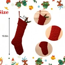 1 Pc Embroidered Christmas Stocking Custom Christmas Knitted Stocking Personalized Family Christmas Stocking Monogram Stocking,Holiday Decor Gift