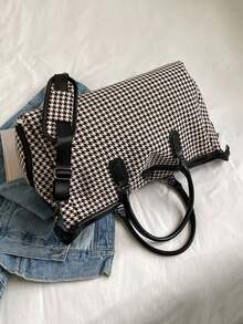 Dedoo Túi hành lý sức chứa lớn khi đi du lịch, Túi vải thô nhẹ xách tay, Túi đựng đồ qua đêm đa năng - màu đen - Xem 7