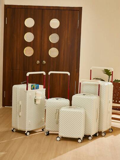 20 Inch/24 Inch/28 Inch Oversized Luggage With Reinforced Wide Handle, Pressure Resistant, Dry Wet Separation, Wear-Resistant And Silent Universal Wheels, USB Charging Port, Multifunctional Foldable Cup Holder - Bayer PC Material Is A Hard Shell Luggage Suitable For Long-Term Travel Suitcase Travel Suitcase Suitcases Suit Case Travel Luggage Carry On Suitcase Bag For School School Accessories School Stuff