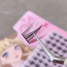 80 cụm lông mi đơn mỏng manh, cụm lông mi dày dặn kèm nhíp cần keo, nối mi tự làm cho vẻ ngoài mềm mại và tự nhiên, thích hợp sử dụng tại tiệm và tại nhà - L - Xem 8