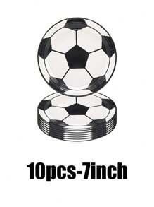 68pcs Disposable Soccer Theme Paper Plates, Cake Plates, Party Plates, Birthday Plates, Suitable For Birthday Party, Gathering, Picnic, Camping, BBQ, Beach Party - Multicolor - View 10