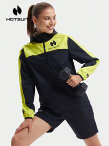 HOTSUIT 女性桑拿運動套裝,具有遮光罩,減肥塑身健身服,防水防霧,運動訓練必備 - 黃色 - 查看 1