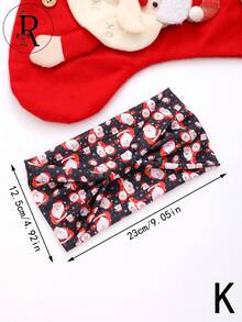 1 Băng đô hình chữ thập in họa tiết Giáng sinh, Băng đô thể thao chạy bộ co giãn dành cho nữ, Băng đô thể thao polyester dễ thương thanh lịch thường ngày dành cho Giáng sinh - Nhiều màu - Xem 18