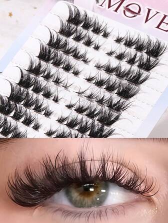 80PCS (8-15mm) Of Fox Eyelash D Curly Mink Eyelash Expansion Kit, Natural Appearance And Soft Personal Long Eyelashes. Lash Clusters,Eye Lash Clusters,Individual Eyelashes,Lashes,Fake Lashes