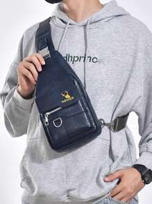 1 Set Men Sling Bag/Messenger Bag/Chest Bag/Shoulder Bag/Clutch Bag/Waist Bag, Made Of PU Leather, Multi-Pocket Design With Adjustable Strap, Suitable For Work, School, Business Trip, Shopping Shoulder Bag Christmas Travel Essentials Retro Bag Valentine's Day Valentines Holiday Essentials Bag Stickers Bags Summer Back To School Valentines Gifts Vintage The Sporty Life Summer Bag Spring Break Vacation Gift Bag Pack Belt Bag Waist Bag Vintage Bags School Supplies Purse Fanny Pack Side Bags Belts Pouch