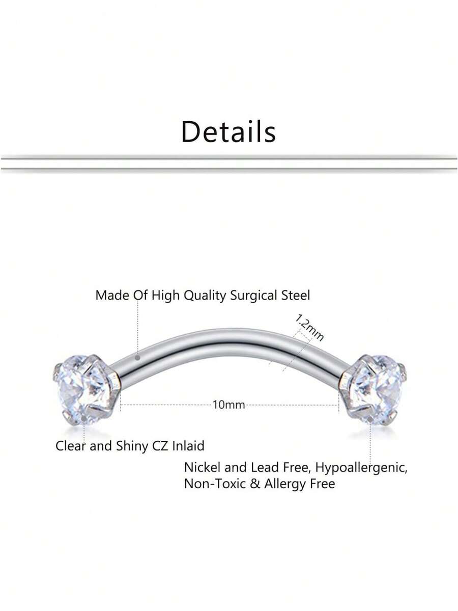 AVYRING 4PCS 16G Rook Earrings Piercing Jewelry Daith Snug Eyebrow