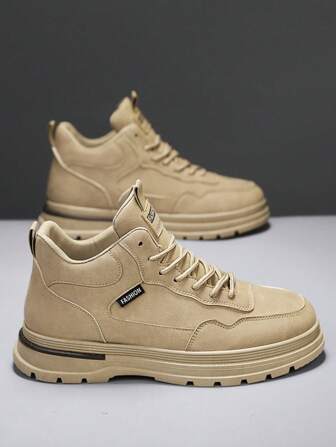 DUKESTON Stovn 2024 Autumn/Winter New Retro Boots Men, Anti-Slip Cargo Boots, Casual All-Match Ankle Boots