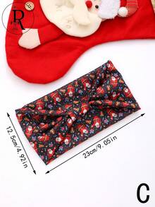 1 Băng đô hình chữ thập in họa tiết Giáng sinh, Băng đô thể thao chạy bộ co giãn dành cho nữ, Băng đô thể thao polyester dễ thương thanh lịch thường ngày dành cho Giáng sinh - Nhiều màu - Xem 27