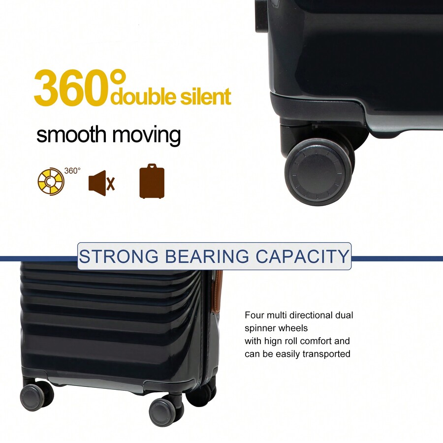 Travelhouse Travelhouse 20 Inch Carry On Luggage With USB Port, Hard