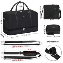 Set de 3 piezas Bolsa de viaje de fin de semana para hombres/mujeres, equipaje apto para avión y bolso impermeable para zapatos, bolso de mano de piel sintética para viajes de negocios y deportivos, bolsa de almacenamiento de viaje, regalo de acción de gracias, bolsa de gimnasio, bolsa de lona, bolsa de mano, bolsa de equipaje de mano, bolsa para ropa, bolsa de viaje para el aeropuerto