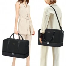 Set de 3 piezas Bolsa de viaje de fin de semana para hombres/mujeres, equipaje apto para avión y bolso impermeable para zapatos, bolso de mano de piel sintética para viajes de negocios y deportivos, bolsa de almacenamiento de viaje, regalo de acción de gracias, bolsa de gimnasio, bolsa de lona, bolsa de mano, bolsa de equipaje de mano, bolsa para ropa, bolsa de viaje para el aeropuerto