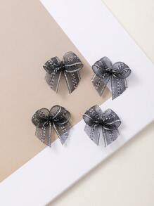 30/50/100 件蕾丝欧根纱蝴蝶结 DIY 手工工艺配件，迷你缎带手工蝴蝶结，适用于内衣、袜子、发饰、圣诞礼物、头饰 - 彩色 - 查看 14